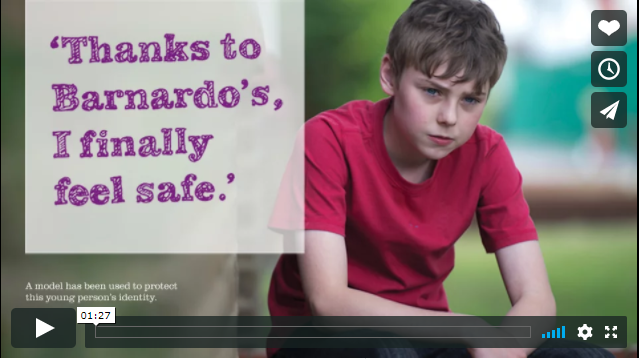 Barnardo\'s video screen